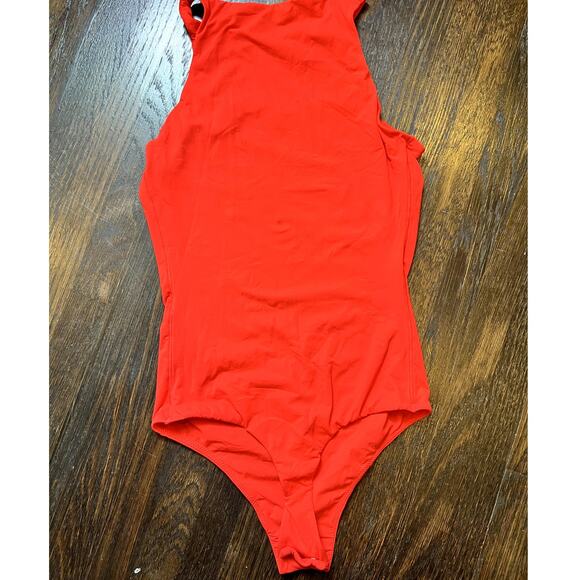 Skims | NWOT Women's Fits Everybody High Neck Sleeveless Bodysuit Poppy Size XS - Picture 6 of 6